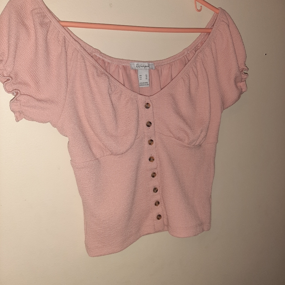 Peach crop top